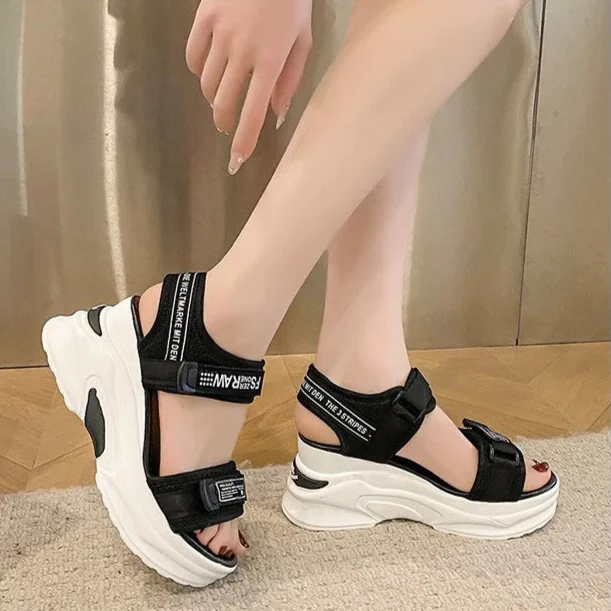 Sandalias ortopedicas de cu帽a para mujer - Imagen 3