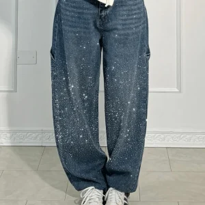 Noa™ | Jeans de Carpintero con Globo y Brillos