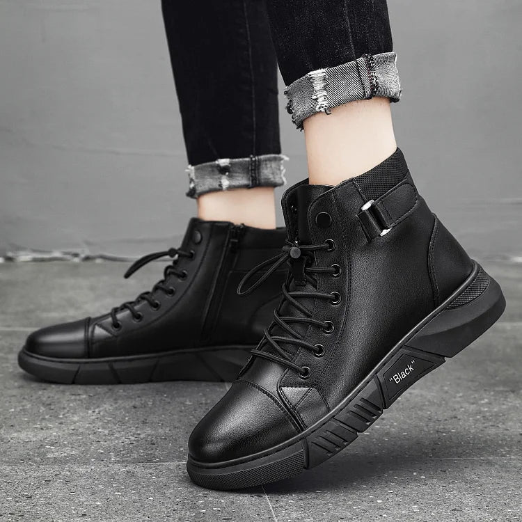 Botas de Cuero Negro para Hombres庐 - Imagen 4