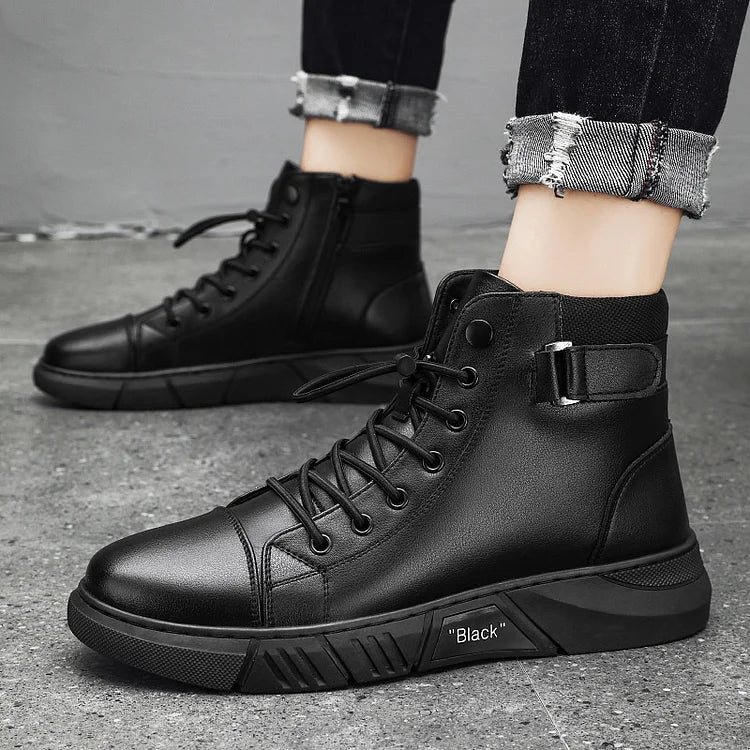 Botas de Cuero Negro para Hombres庐 - Imagen 5