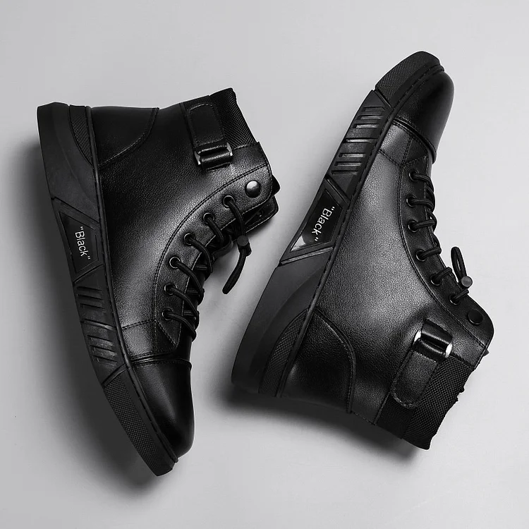 Botas de Cuero Negro para Hombres庐 - Imagen 6